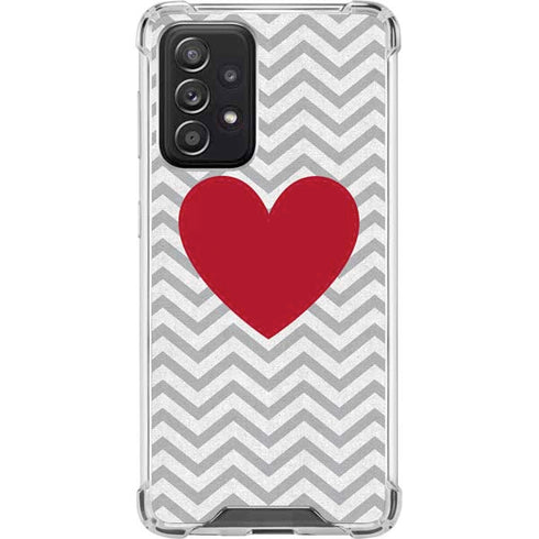 Chevron Heart Galaxy A52 5G Clear Case