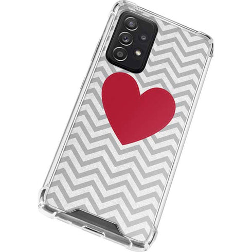 Chevron Heart Galaxy A52 5G Clear Case