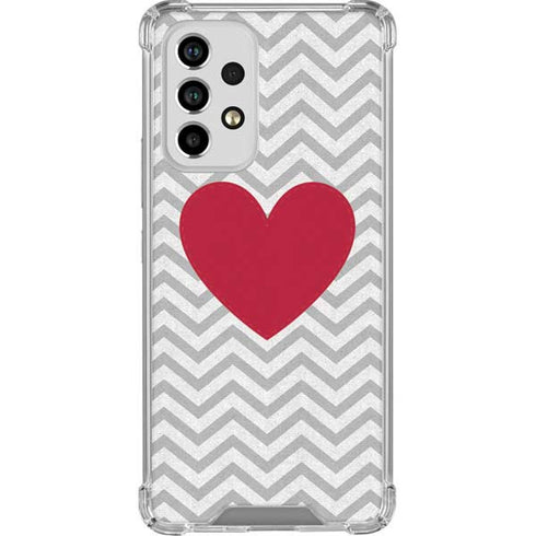 Chevron Heart Galaxy A53 5G Clear Case