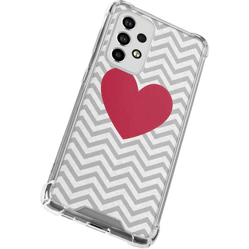 Chevron Heart Galaxy A53 5G Clear Case