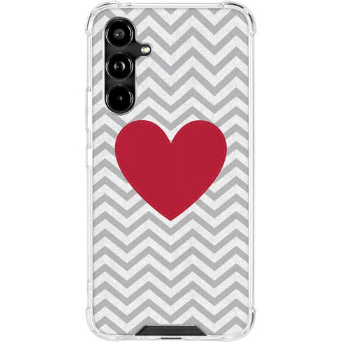 Chevron Heart Galaxy A54 5G Clear Case