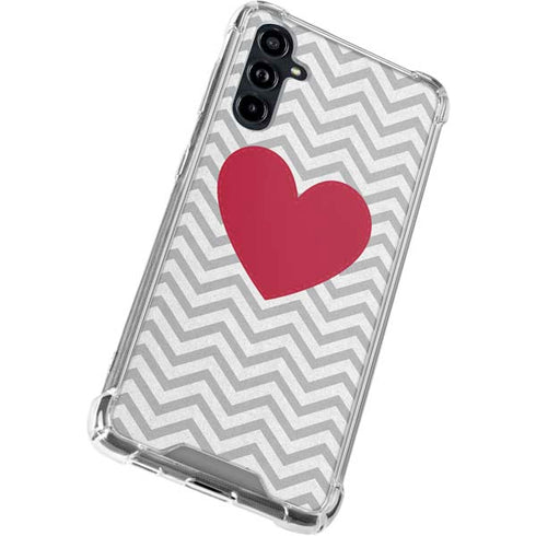 Chevron Heart Galaxy A54 5G Clear Case