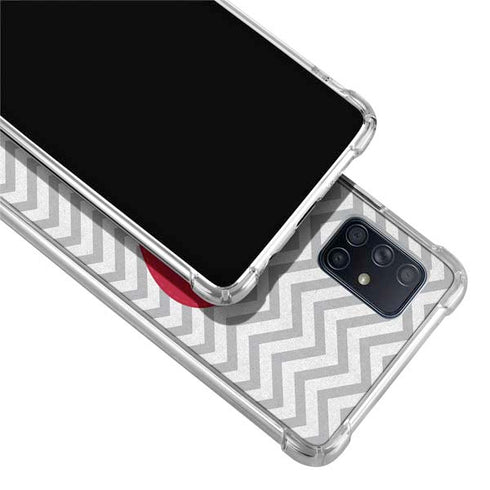 Chevron Heart Galaxy A71 5G Clear Case