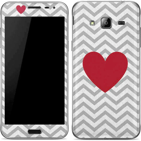 Chevron Heart Galaxy J3 Skin