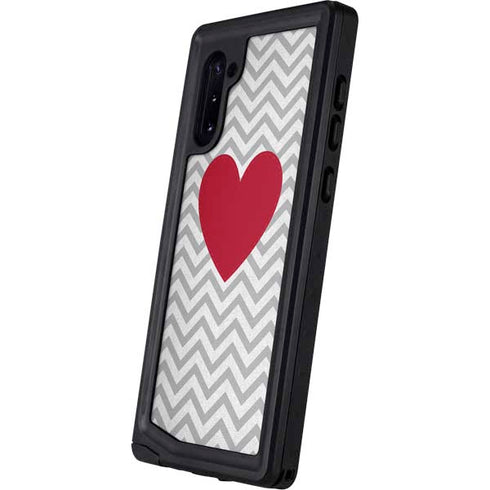 Chevron Heart Galaxy Note 10 Waterproof Case