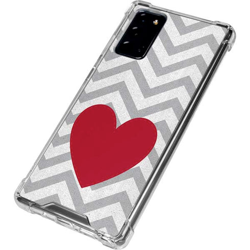 Chevron Heart Galaxy Note20 5G Clear Case