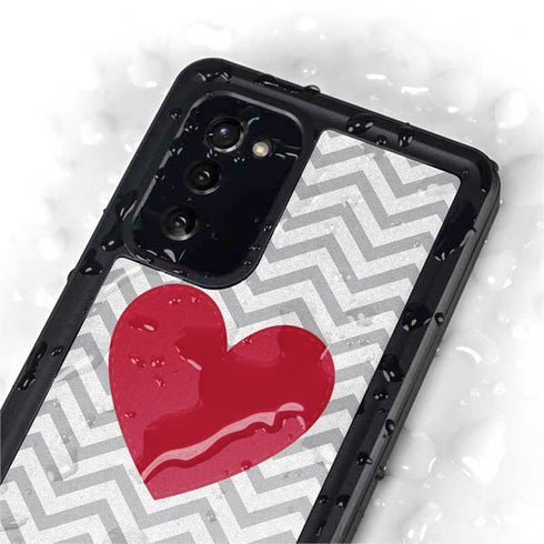 Chevron Heart Galaxy Note20 5G Waterproof Case