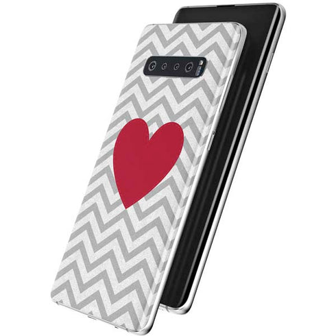 Chevron Heart Galaxy S10 Plus Skin