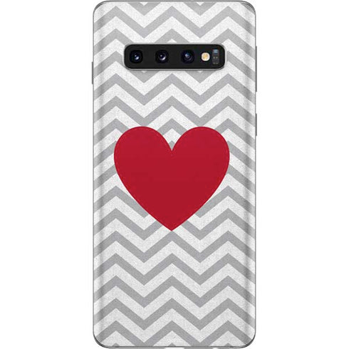 Chevron Heart Galaxy S10 Skin