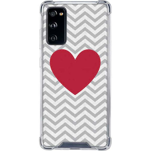 Chevron Heart Galaxy S20 FE Clear Case