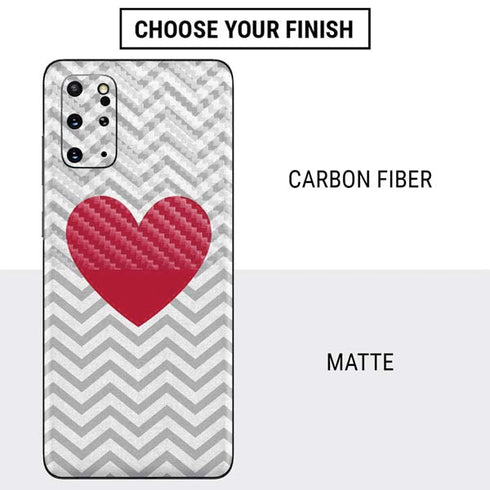 Chevron Heart Galaxy S20 Plus Skin