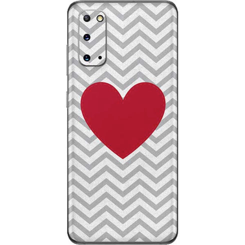Chevron Heart Galaxy S20 Skin
