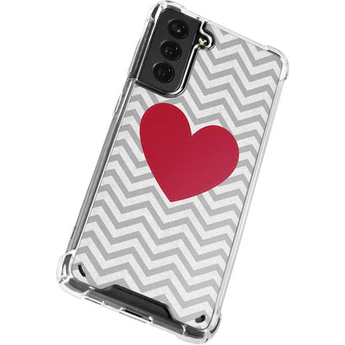 Chevron Heart Galaxy S21 5G Clear Case
