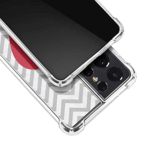 Chevron Heart Galaxy S21 Ultra 5G Clear Case