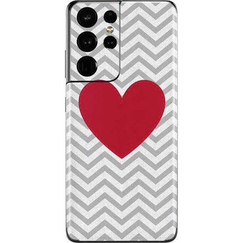 Chevron Heart Galaxy S21 Ultra 5G Skin