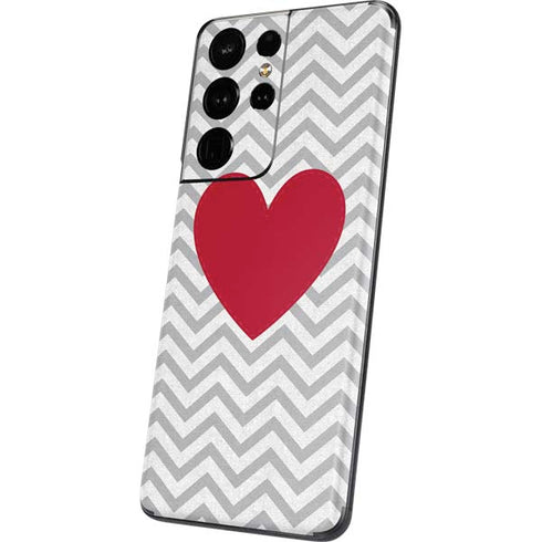 Chevron Heart Galaxy S21 Ultra 5G Skin