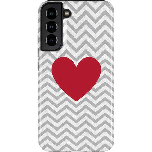 Chevron Heart Galaxy S22 Plus Pro Case