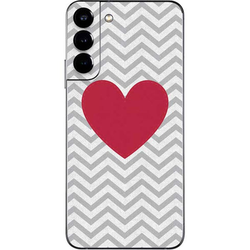 Chevron Heart Galaxy S22 Plus Skin