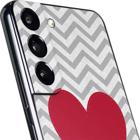 Chevron Heart Galaxy S22 Plus Skin