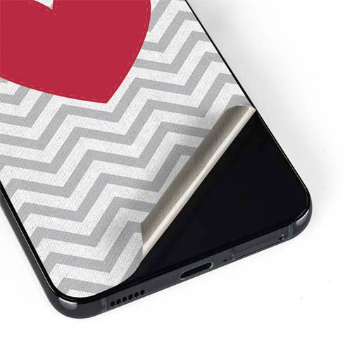 Chevron Heart Galaxy S22 Plus Skin