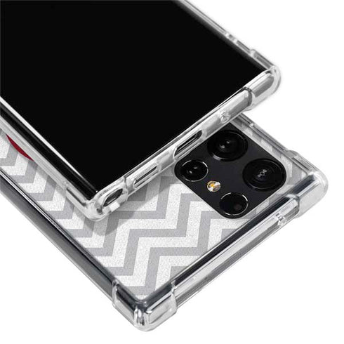 Chevron Heart Galaxy S22 Ultra Clear Case