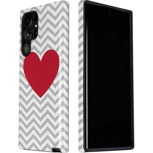 Chevron Heart Galaxy S22 Ultra Pro Case