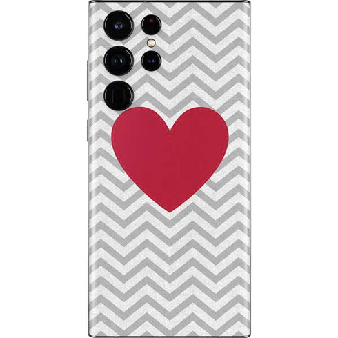 Chevron Heart Galaxy S22 Ultra Skin