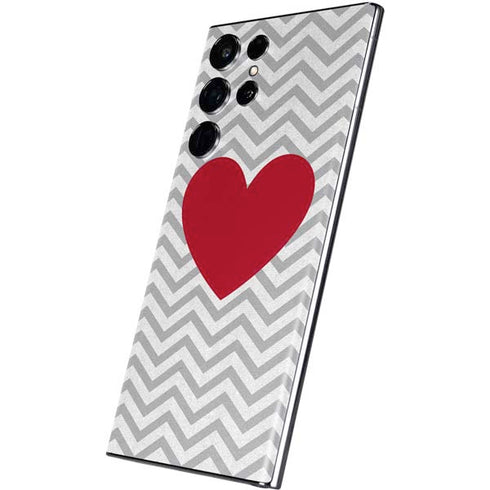 Chevron Heart Galaxy S22 Ultra Skin