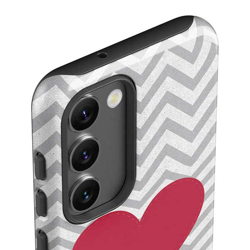 Chevron Heart Galaxy S23 Plus Pro Case
