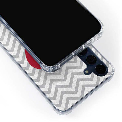 Chevron Heart Galaxy S24 Clear Case