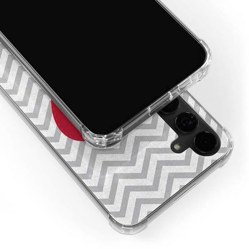 Chevron Heart Galaxy S24 Plus Clear Case