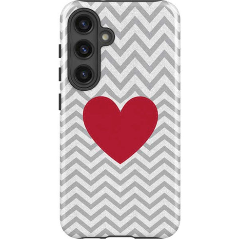 Chevron Heart Galaxy S24 Plus Impact Case