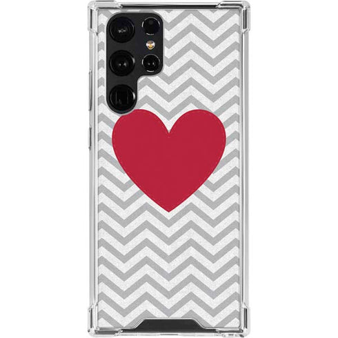 Chevron Heart Galaxy S24 Ultra Clear Case