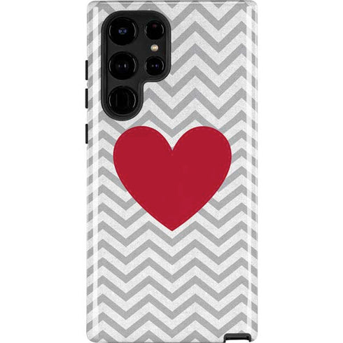 Chevron Heart Galaxy S24 Ultra Impact Case