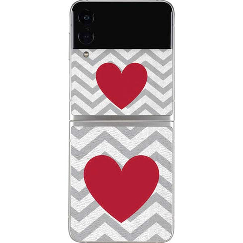 Chevron Heart Galaxy Z Flip3 5G Skin