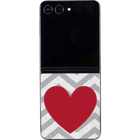 Chevron Heart Galaxy Z Flip5 5G Skin