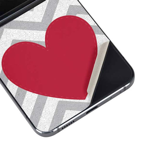 Chevron Heart Galaxy Z Flip5 5G Skin