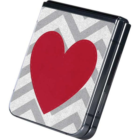 Chevron Heart Galaxy Z Flip5 5G Skin