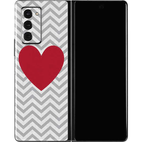 Chevron Heart Galaxy Z Fold2 5G Skin