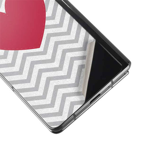 Chevron Heart Galaxy Z Fold2 5G Skin