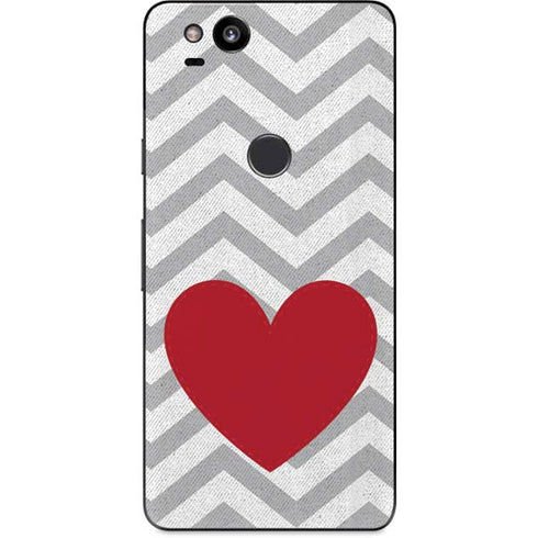 Chevron Heart Google Pixel 2 Skin