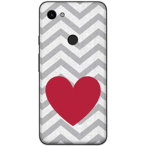 Chevron Heart Google Pixel 3a Skin