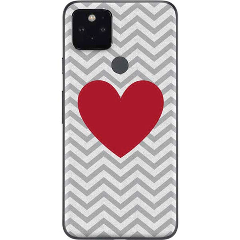 Chevron Heart Google Pixel 5 Skin