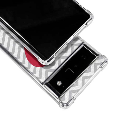 Chevron Heart Google Pixel 6 Clear Case