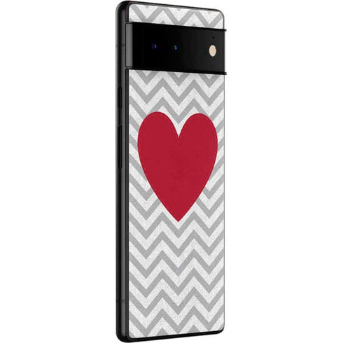 Chevron Heart Google Pixel 6 Skin