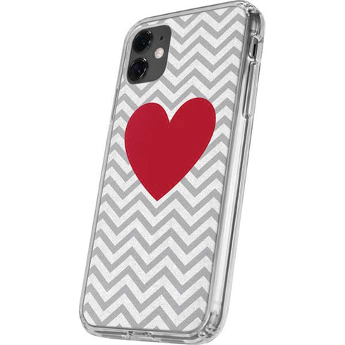 Chevron Heart iPhone 11 Clear Case