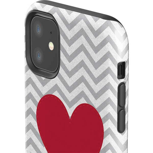 Chevron Heart iPhone 11 Impact Case