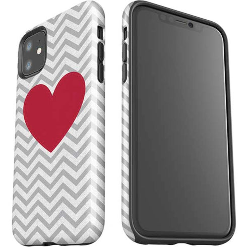 Chevron Heart iPhone 11 Impact Case