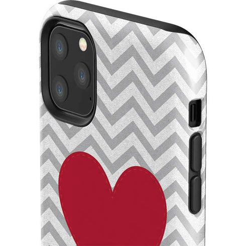 Chevron Heart iPhone 11 Pro Max Impact Case