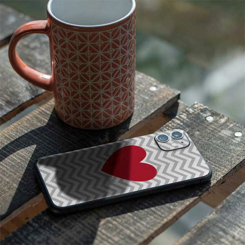 Chevron Heart iPhone 11 Skin